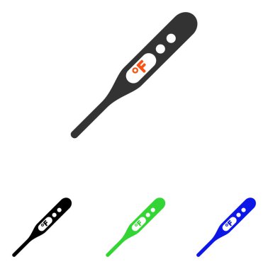 Fahrenheit termometre düz vektör simgesi