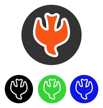 Düşen ruh düz vektör simgesi