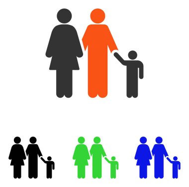 Aile düz vektör simgesi