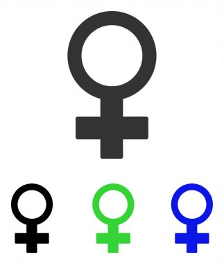 Kadın sembolü düz vektör simgesi