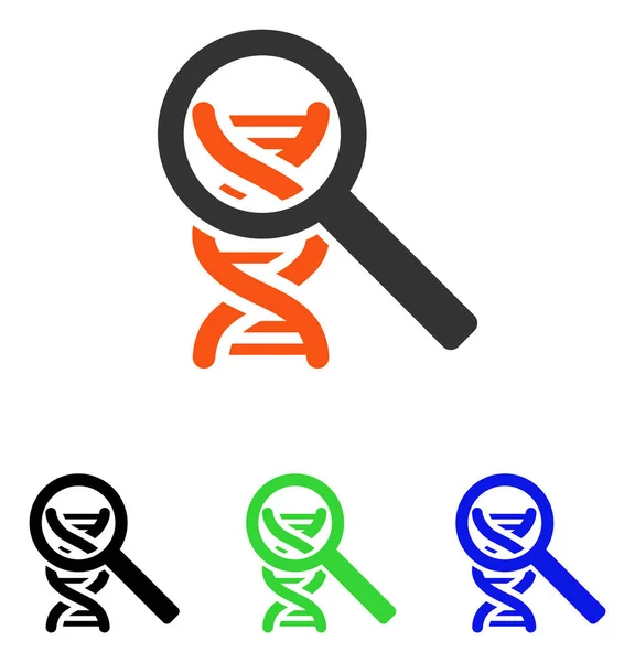 Dna flache Vektorsymbol erkunden — Stockvektor