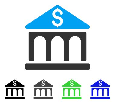 Banka Binası düz simgesi