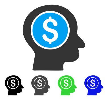 Bankacı düz simgesi