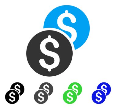 Paralar düz simgesi