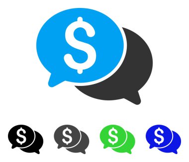 Mali iletileri düz simgesi