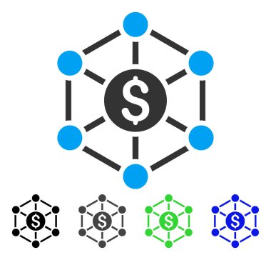 Mali Radyal düzeni düz simgesi