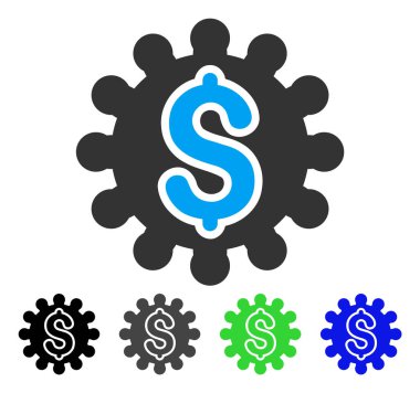 Ödeme yapılandırma düz simgesi