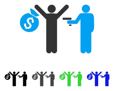 Hırsız tutuklama düz simgesi