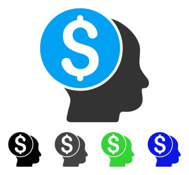 Bankacı düz simgesi