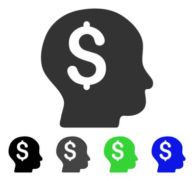 Bankacı düz simgesi