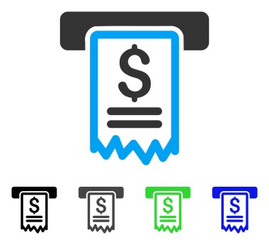 Çek ödeme düz simgesi