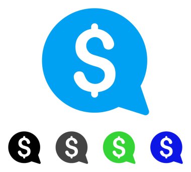 Mali ileti düz simgesi