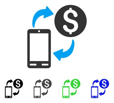mobil bankacılık düz simgesi