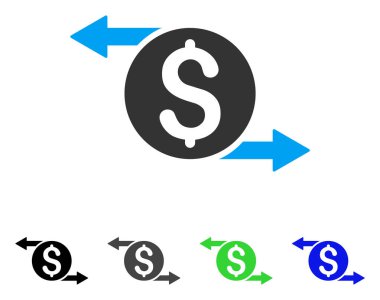 para Döviz düz simgesi