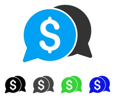 Para iletileri düz simgesi