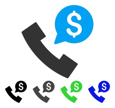 Telefon sipariş düz simgesi