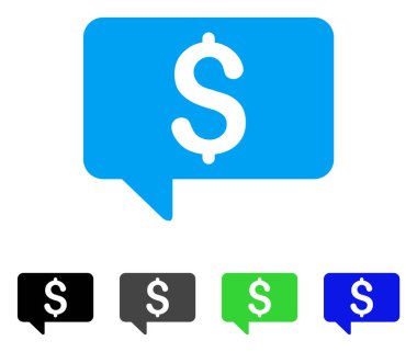 Fiyat ileti düz simgesi