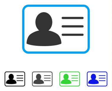 Hesap kartı düz simgesi