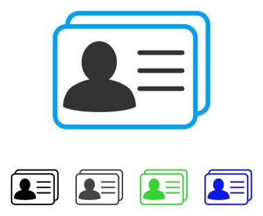 Hesap kartları düz simgesi