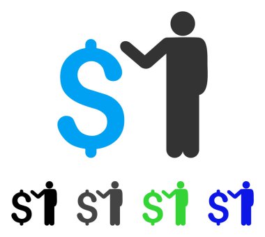 Bankacı düz simgesi