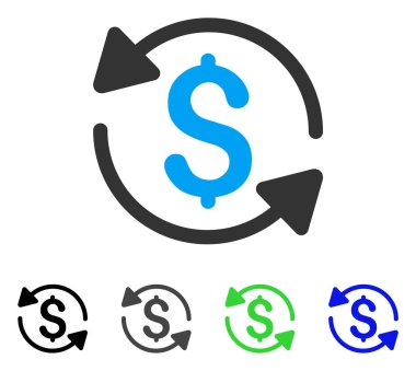 Para ciro düz simgesi