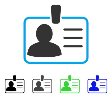 Kişisel rozet düz simgesi