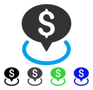 Banka yer düz simgesi