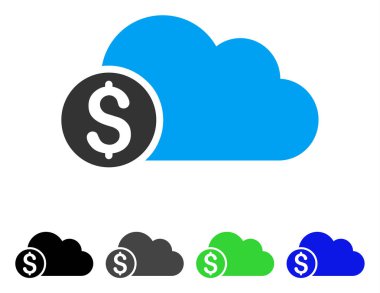 Bankacılık bulut düz simgesi