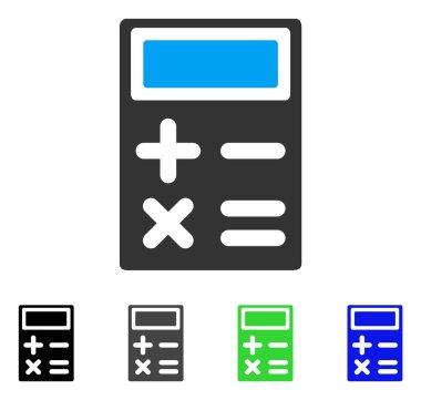 Hesap Makinesi Düz Simgesi