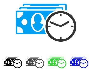 Nakit kredi düz simgesi