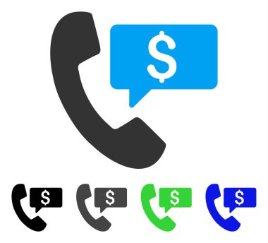 Telefon sipariş düz simgesi