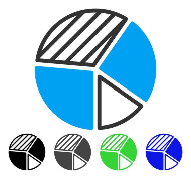 pasta grafiği düz simgesi