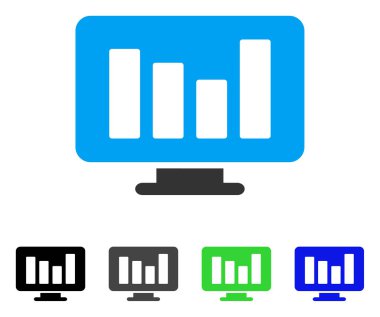 Çubuk grafik düz simgesi izleme