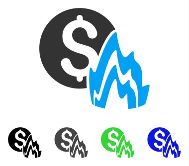 Yangın felaketi fiyat düz simgesi