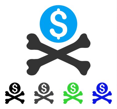 Ölümlü borç düz simgesi