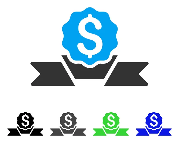 Dollar Award platte pictogram — Stockvector
