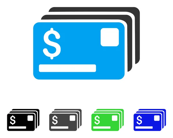 Cartão de crédito flat icon — Vetor de Stock
