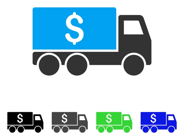 Entrega de dinheiro Ícone plano —  Vetores de Stock