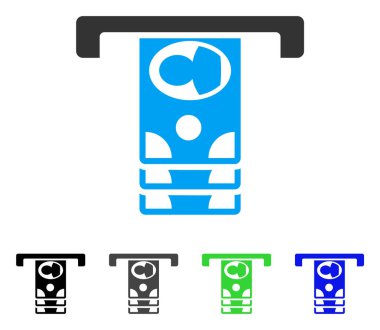 Banknot düz simgesi çekilme