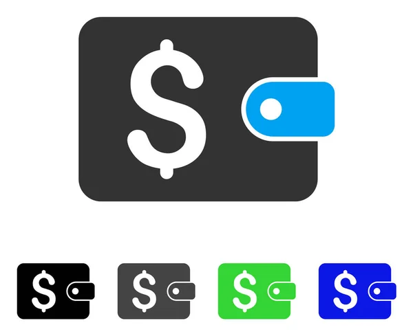 財布フラット アイコン — ストックベクタ