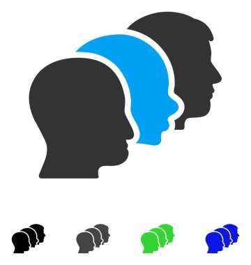 İstemci profilleri düz simgesi