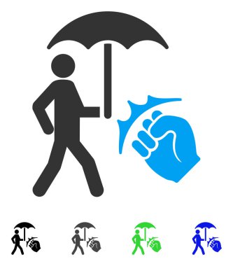 Suç kapsamı düz simgesi