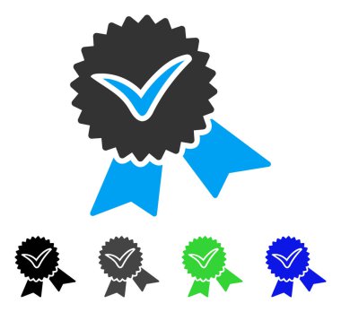 Doğrulama mühür düz simgesi