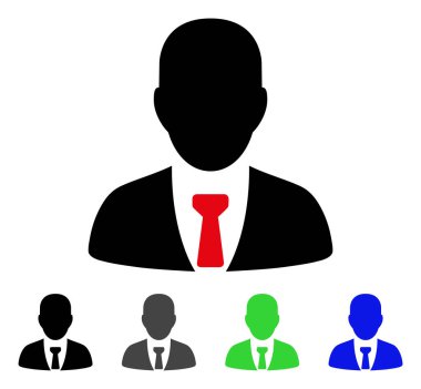 İşadamı Düz Simge