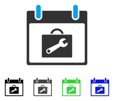 Araç kutusu takvim gün düz simgesi