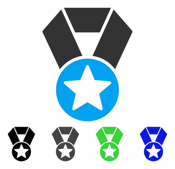 Champion medalj Flat ikonen — Stock vektor