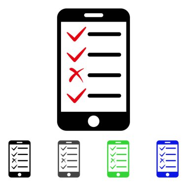 Mobil görevleri düz simgesi