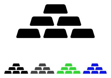 Hazine tuğla düz simgesi