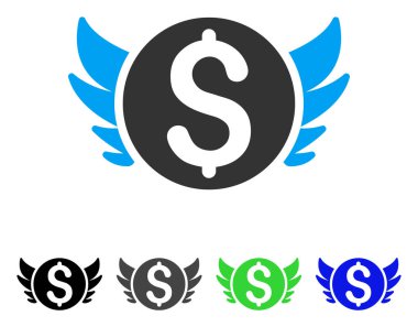 Melek yatırım düz simgesi