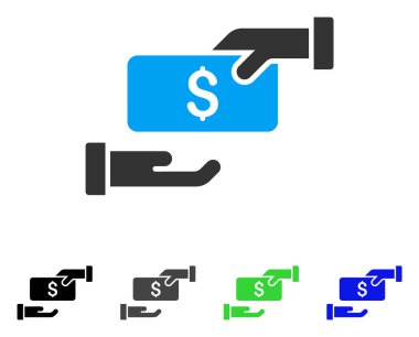 Rüşvet düz simgesi